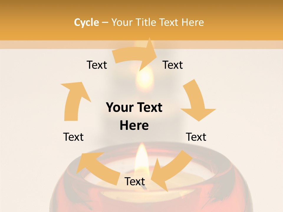 Candle In Holder With Tree Out Of Focus Candles PowerPoint Template