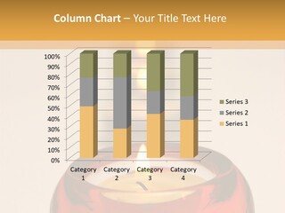 Candle In Holder With Tree Out Of Focus Candles PowerPoint Template