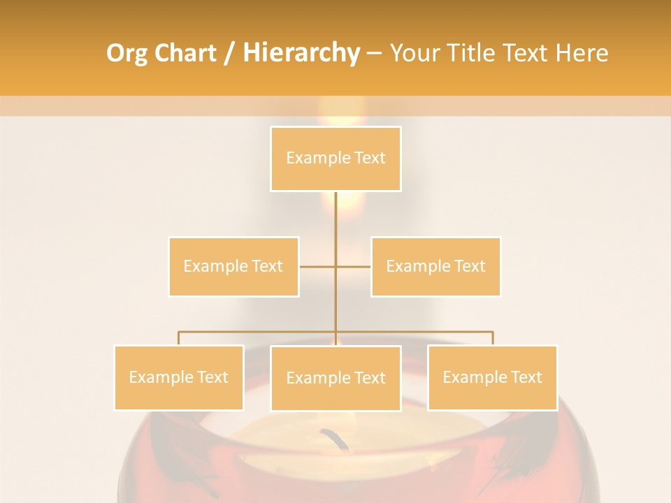 Candle In Holder With Tree Out Of Focus Candles PowerPoint Template