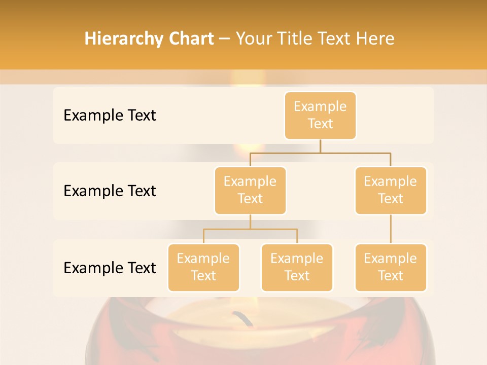 Candle In Holder With Tree Out Of Focus Candles PowerPoint Template