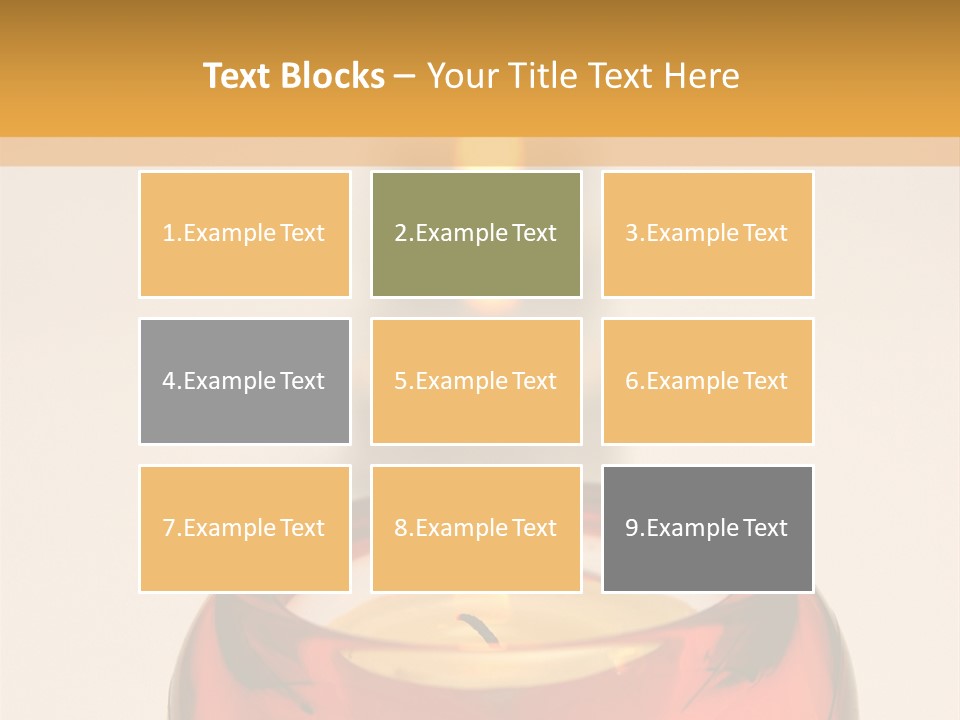 Candle In Holder With Tree Out Of Focus Candles PowerPoint Template