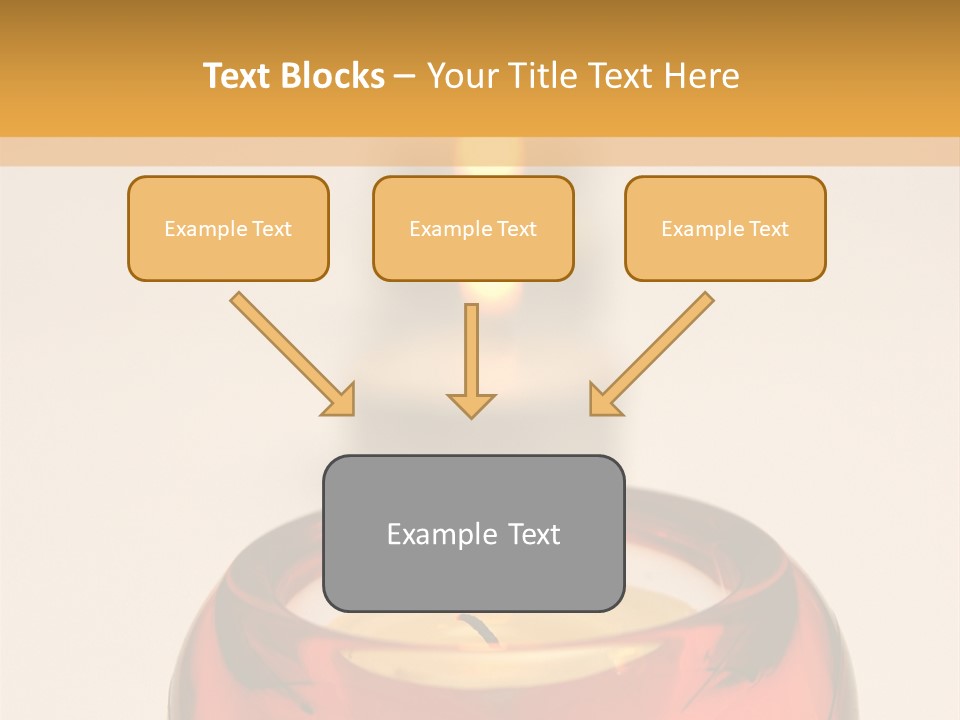 Candle In Holder With Tree Out Of Focus Candles PowerPoint Template