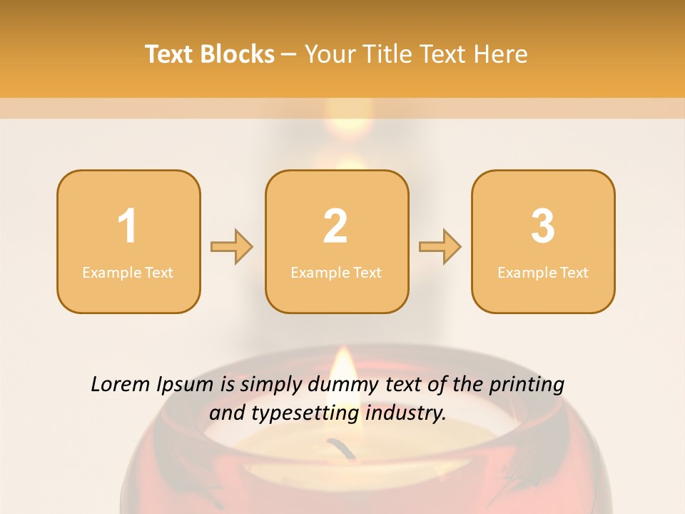 Candle In Holder With Tree Out Of Focus Candles PowerPoint Template