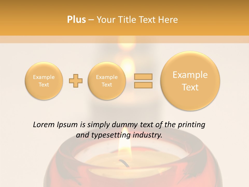 Candle In Holder With Tree Out Of Focus Candles PowerPoint Template