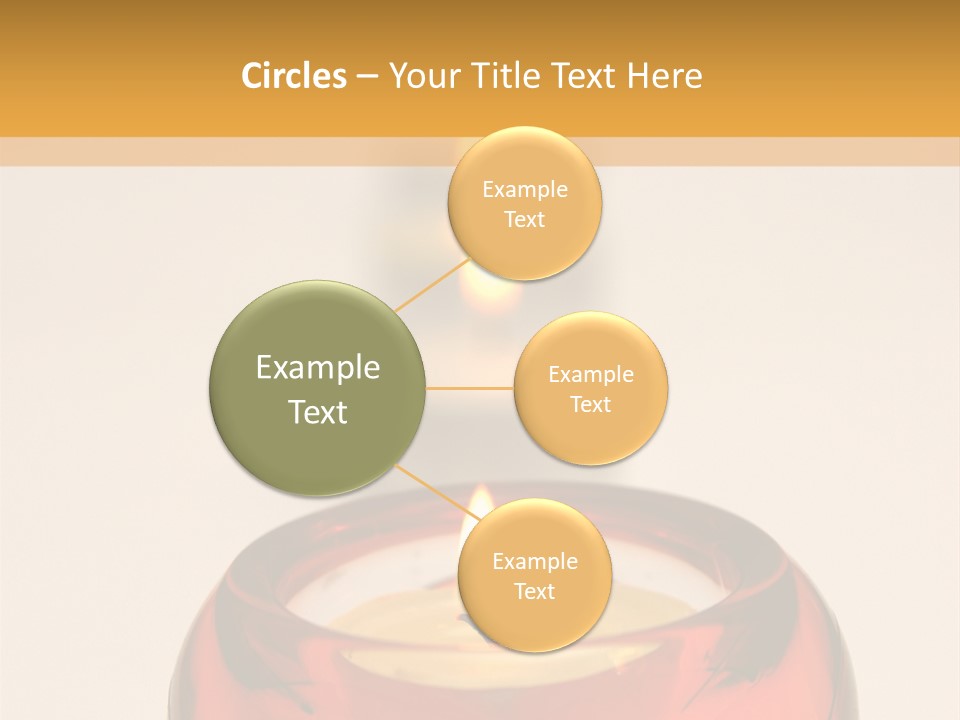 Candle In Holder With Tree Out Of Focus Candles PowerPoint Template