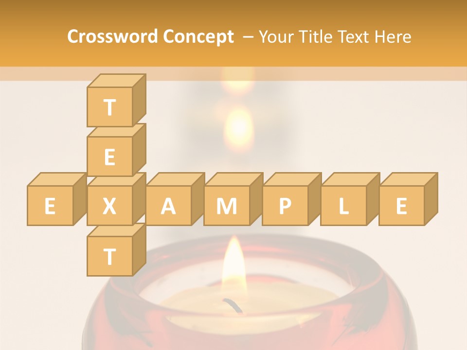 Candle In Holder With Tree Out Of Focus Candles PowerPoint Template