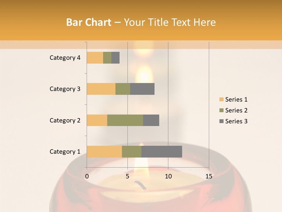 Candle In Holder With Tree Out Of Focus Candles PowerPoint Template