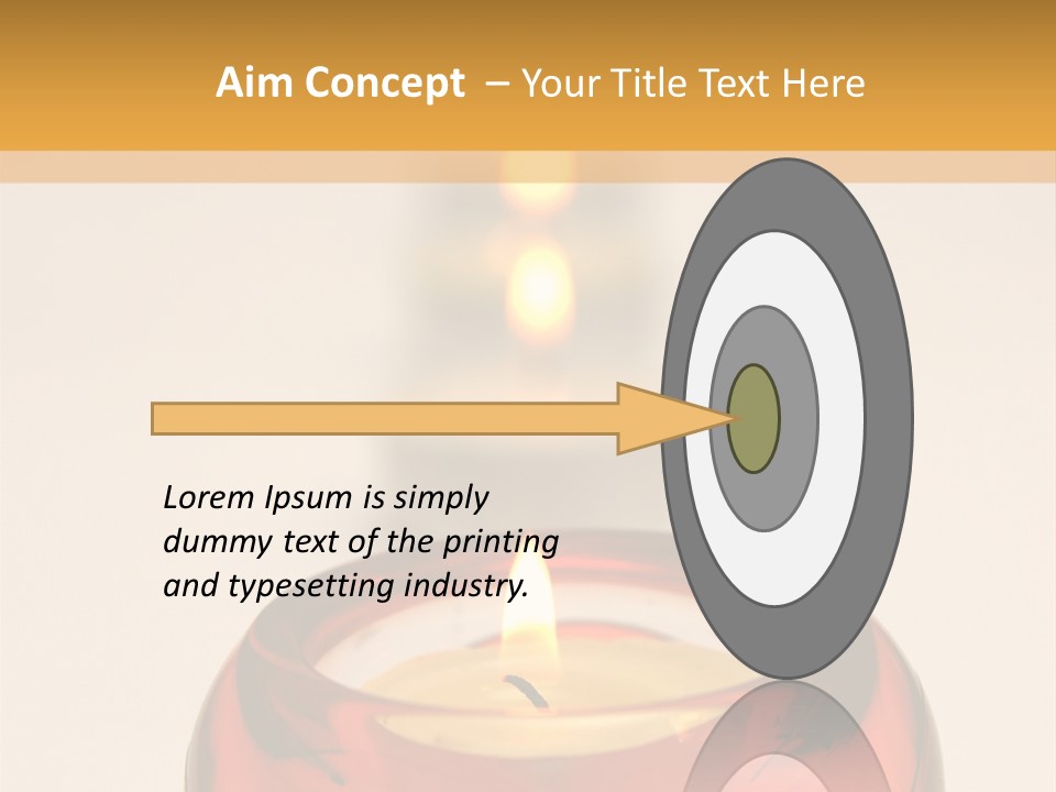 Candle In Holder With Tree Out Of Focus Candles PowerPoint Template