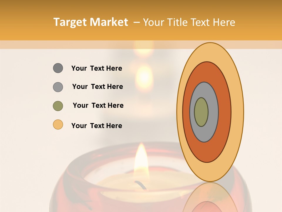 Candle In Holder With Tree Out Of Focus Candles PowerPoint Template