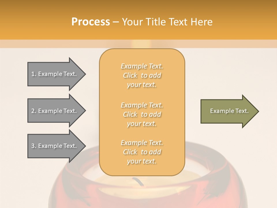 Candle In Holder With Tree Out Of Focus Candles PowerPoint Template