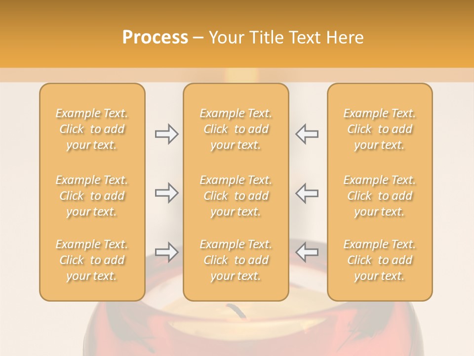 Candle In Holder With Tree Out Of Focus Candles PowerPoint Template