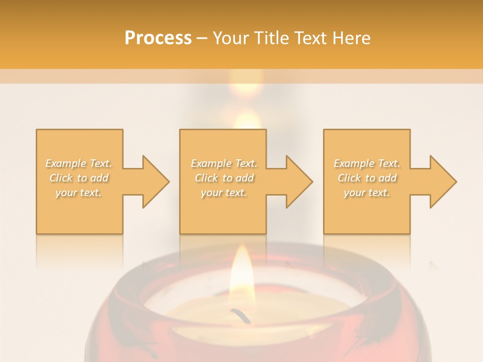 Candle In Holder With Tree Out Of Focus Candles PowerPoint Template