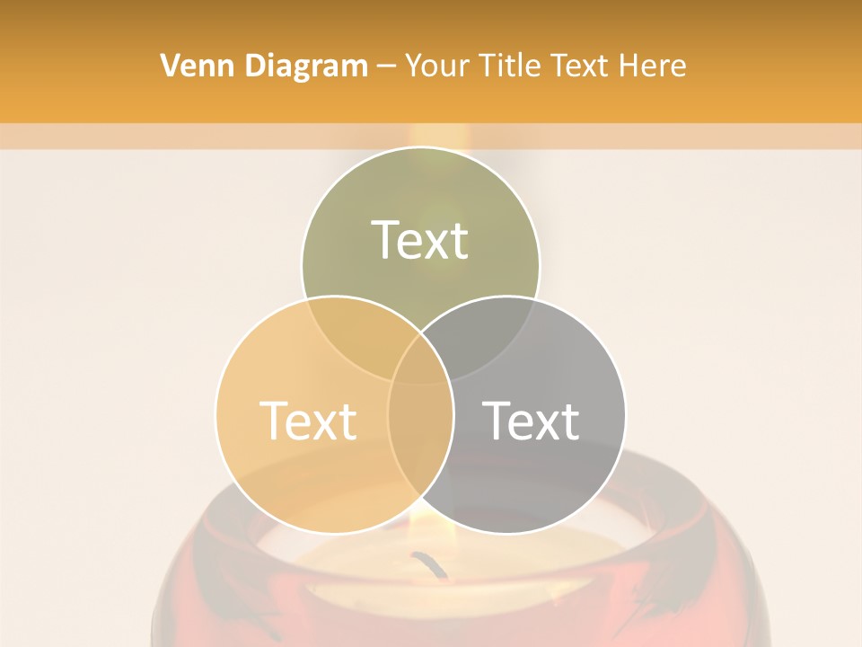 Candle In Holder With Tree Out Of Focus Candles PowerPoint Template