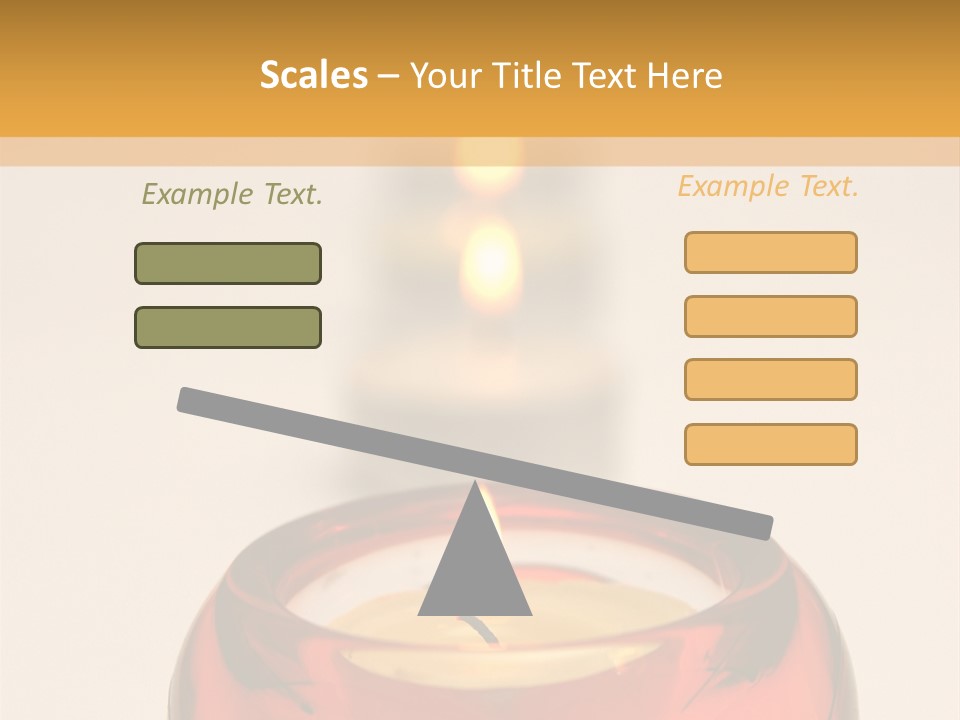 Candle In Holder With Tree Out Of Focus Candles PowerPoint Template