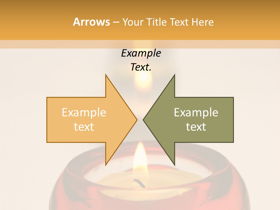 Candle In Holder With Tree Out Of Focus Candles PowerPoint Template