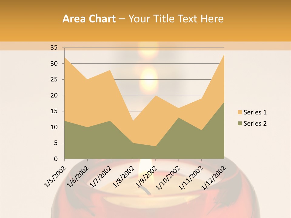Candle In Holder With Tree Out Of Focus Candles PowerPoint Template