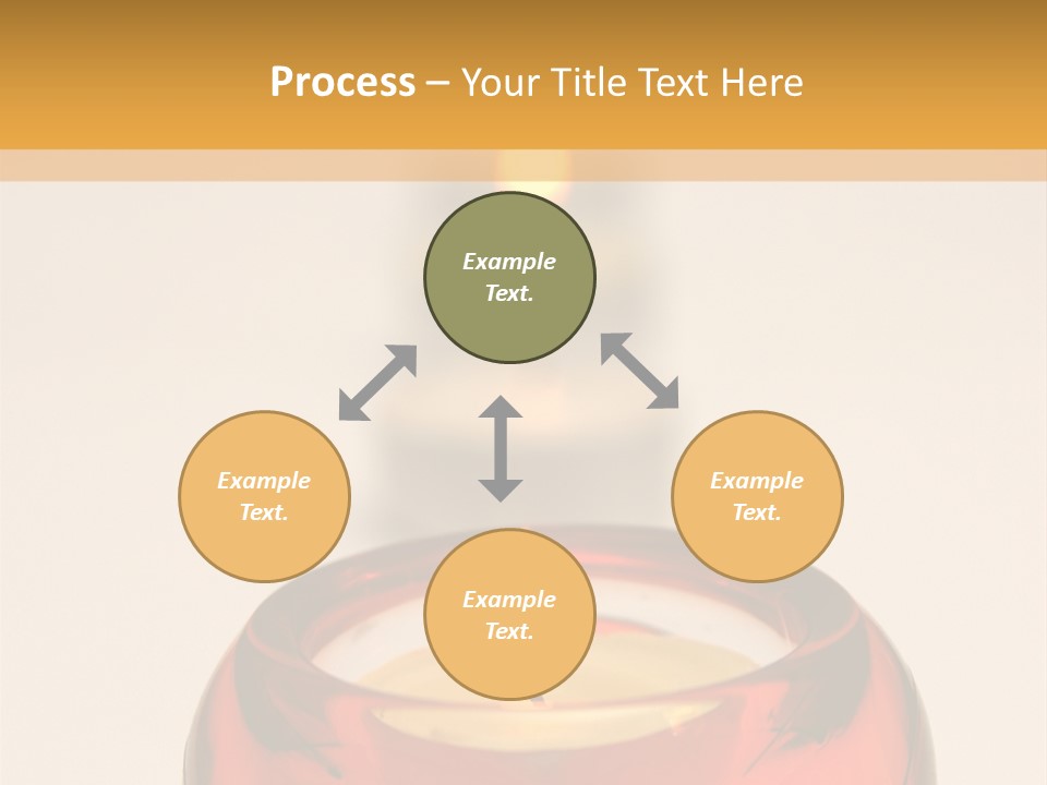 Candle In Holder With Tree Out Of Focus Candles PowerPoint Template