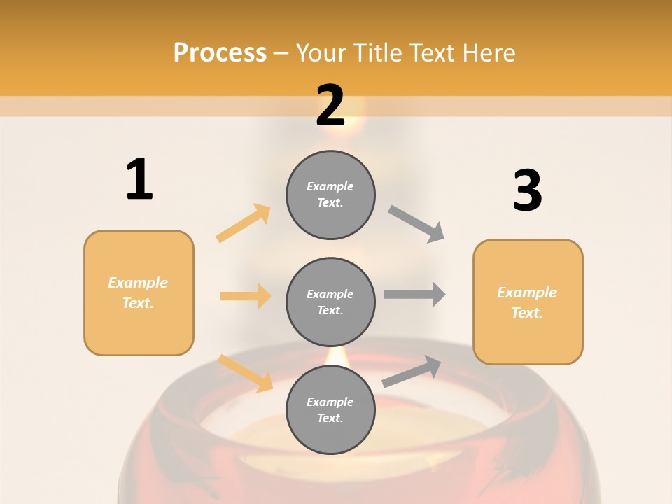 Candle In Holder With Tree Out Of Focus Candles PowerPoint Template