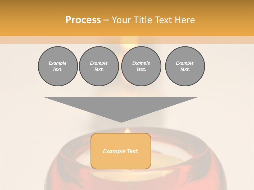 Candle In Holder With Tree Out Of Focus Candles PowerPoint Template
