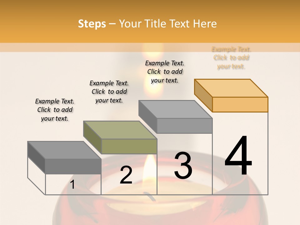 Candle In Holder With Tree Out Of Focus Candles PowerPoint Template