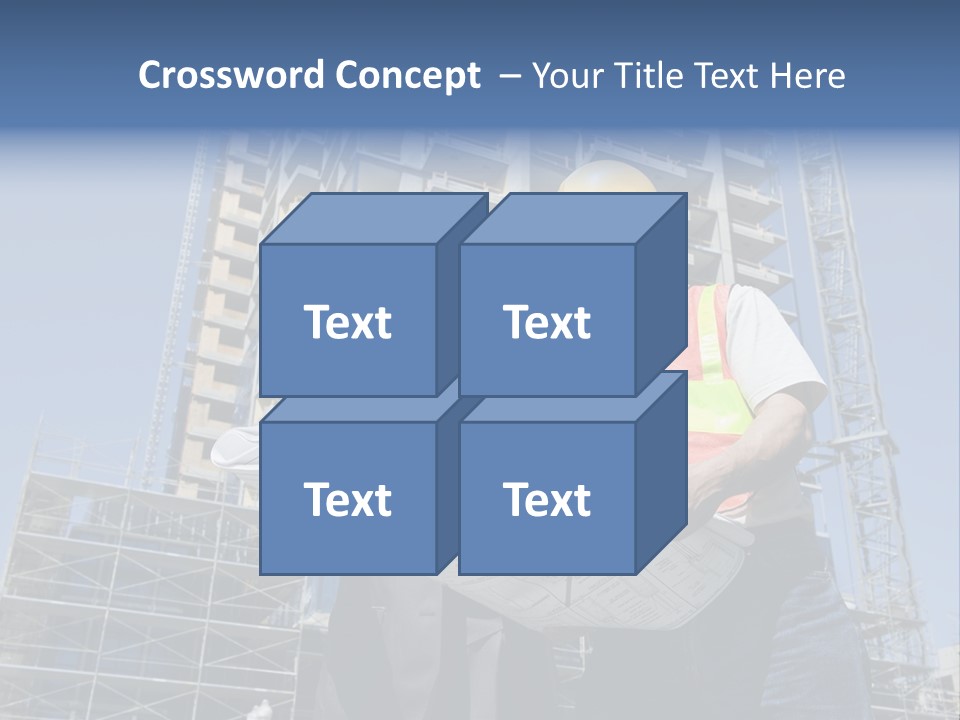 Building Developer And Contractor Discuss Progress On A Hirise Construction Project At The Job Site PowerPoint Template