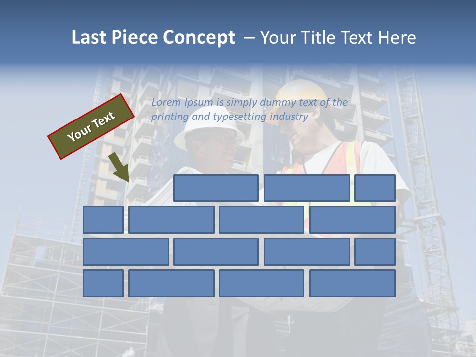 Building Developer And Contractor Discuss Progress On A Hirise Construction Project At The Job Site PowerPoint Template