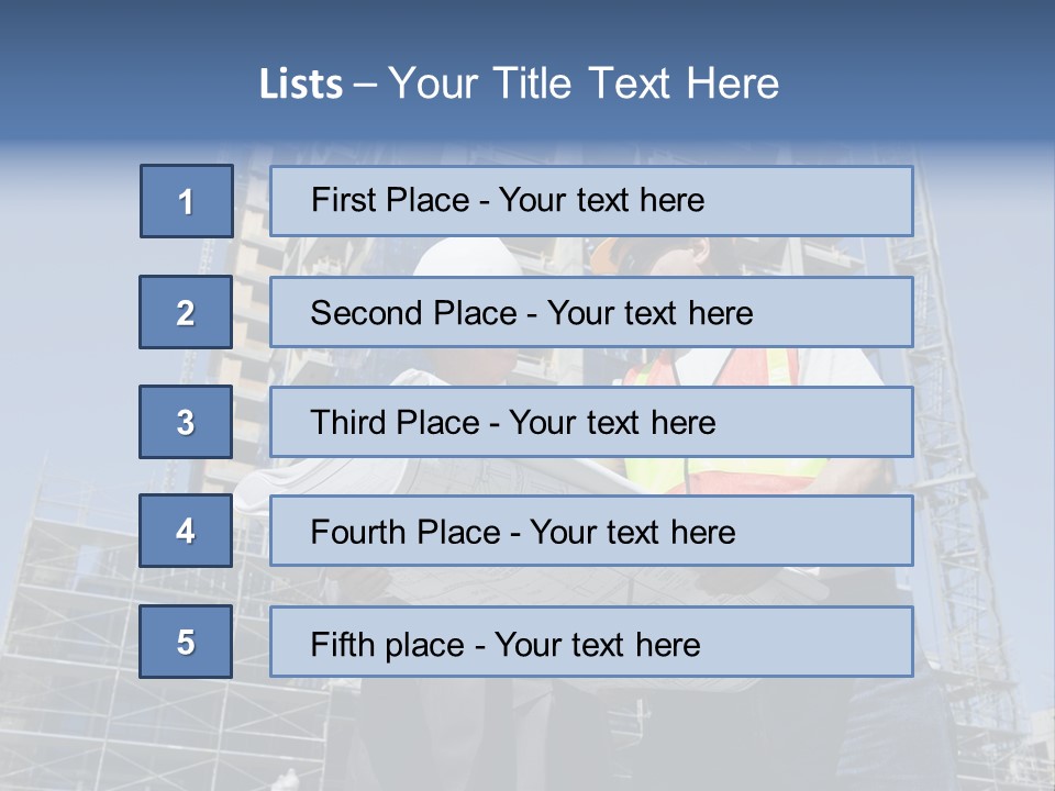 Building Developer And Contractor Discuss Progress On A Hirise Construction Project At The Job Site PowerPoint Template
