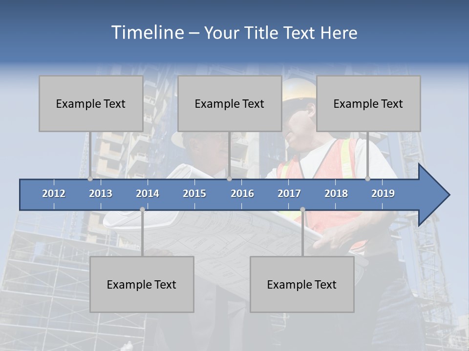Building Developer And Contractor Discuss Progress On A Hirise Construction Project At The Job Site PowerPoint Template
