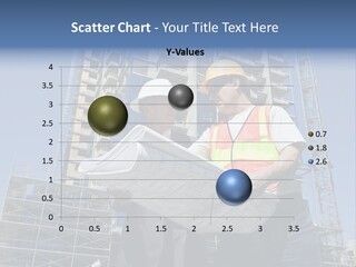 Building Developer And Contractor Discuss Progress On A Hirise Construction Project At The Job Site PowerPoint Template