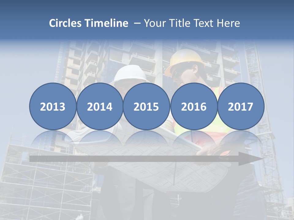 Building Developer And Contractor Discuss Progress On A Hirise Construction Project At The Job Site PowerPoint Template