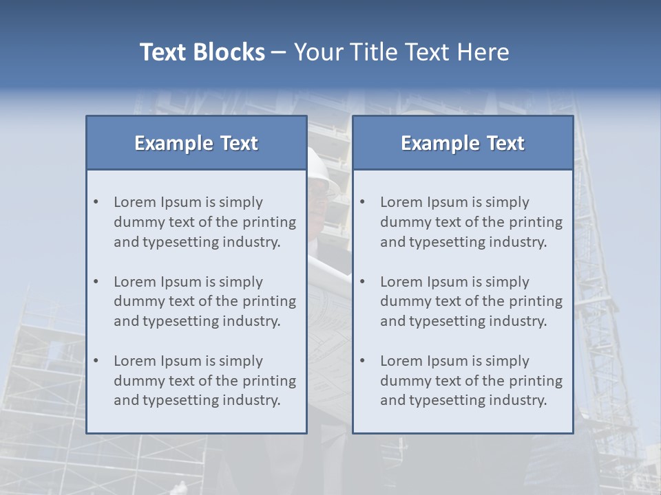 Building Developer And Contractor Discuss Progress On A Hirise Construction Project At The Job Site PowerPoint Template