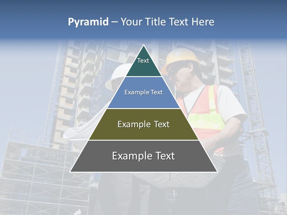 Building Developer And Contractor Discuss Progress On A Hirise Construction Project At The Job Site PowerPoint Template