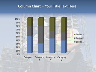 Building Developer And Contractor Discuss Progress On A Hirise Construction Project At The Job Site PowerPoint Template