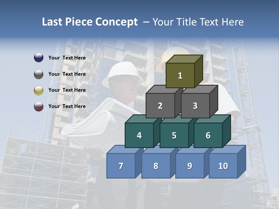 Building Developer And Contractor Discuss Progress On A Hirise Construction Project At The Job Site PowerPoint Template