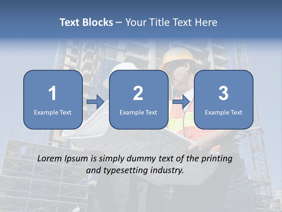 Building Developer And Contractor Discuss Progress On A Hirise Construction Project At The Job Site PowerPoint Template