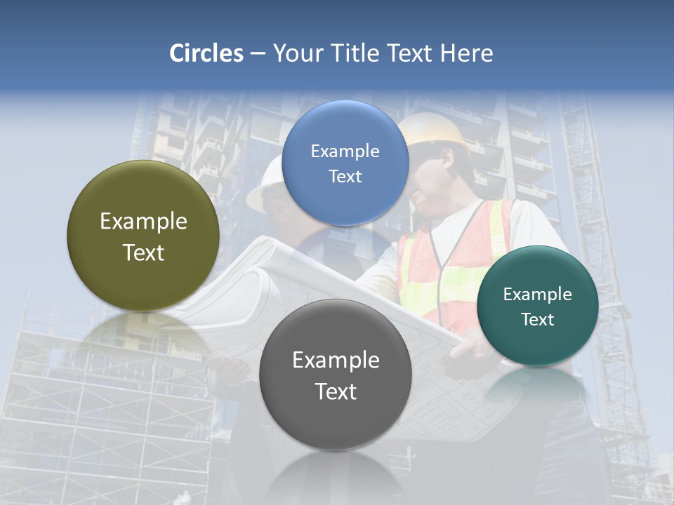 Building Developer And Contractor Discuss Progress On A Hirise Construction Project At The Job Site PowerPoint Template