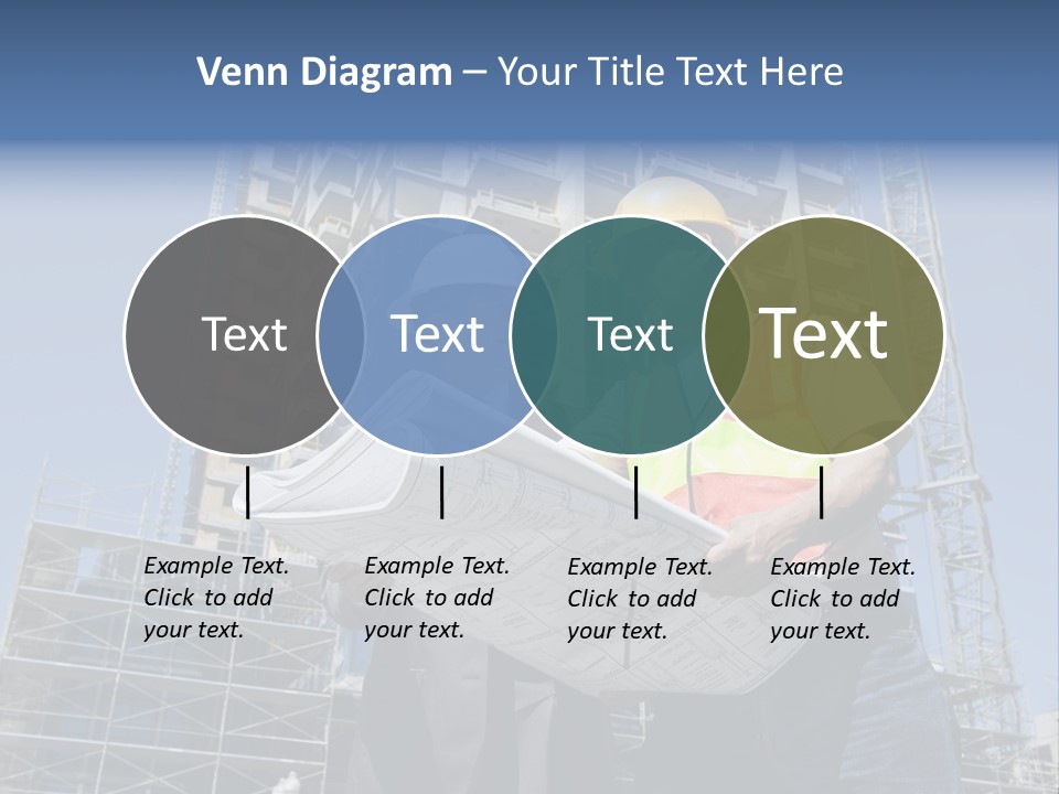 Building Developer And Contractor Discuss Progress On A Hirise Construction Project At The Job Site PowerPoint Template