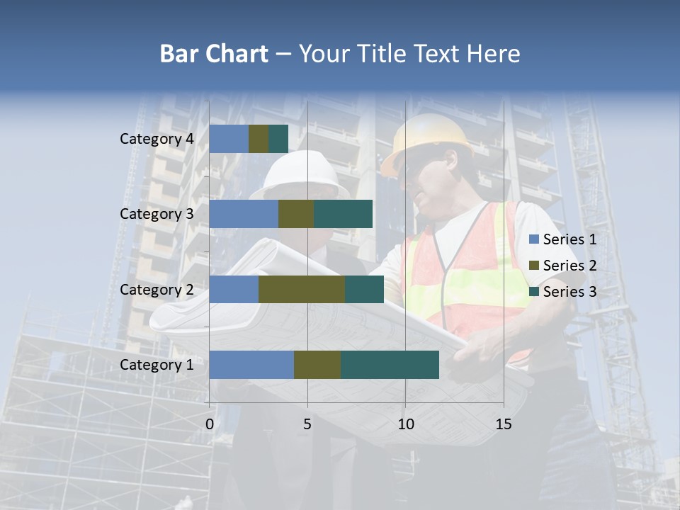 Building Developer And Contractor Discuss Progress On A Hirise Construction Project At The Job Site PowerPoint Template