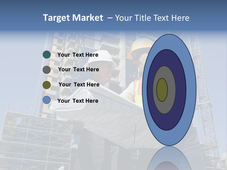 Building Developer And Contractor Discuss Progress On A Hirise Construction Project At The Job Site PowerPoint Template