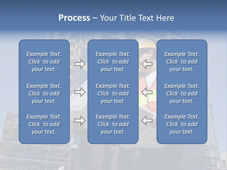 Building Developer And Contractor Discuss Progress On A Hirise Construction Project At The Job Site PowerPoint Template