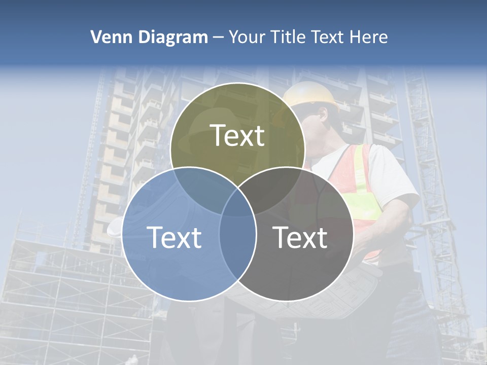 Building Developer And Contractor Discuss Progress On A Hirise Construction Project At The Job Site PowerPoint Template