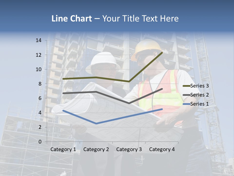 Building Developer And Contractor Discuss Progress On A Hirise Construction Project At The Job Site PowerPoint Template