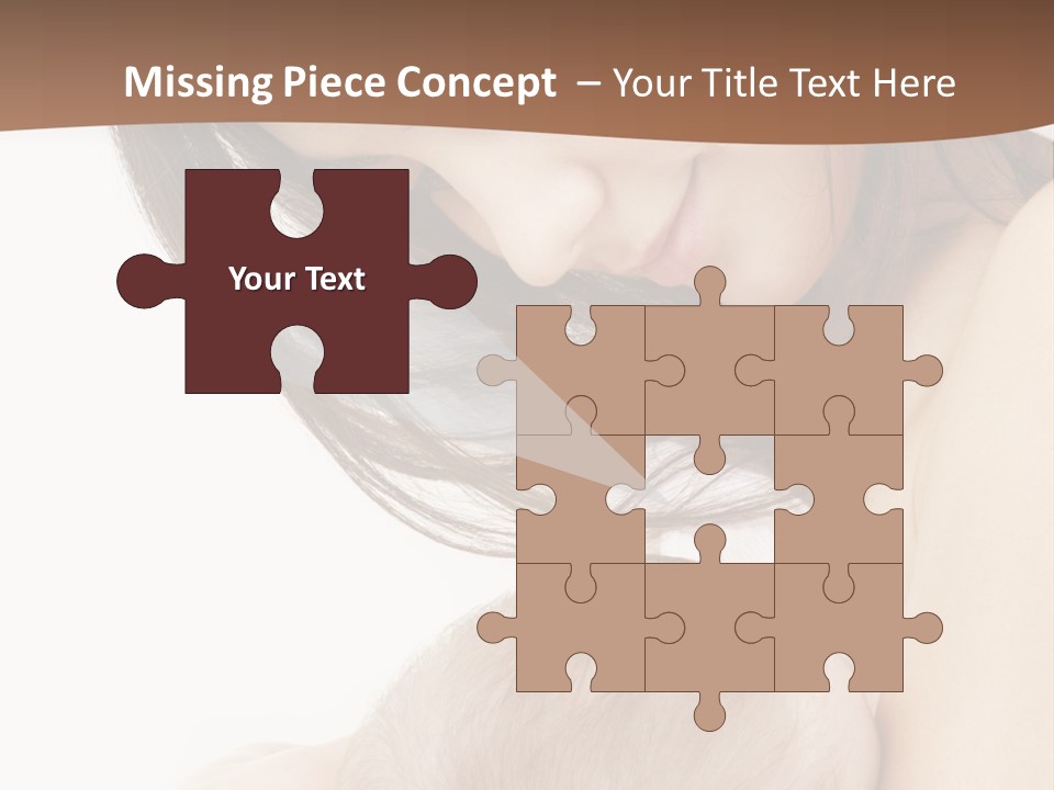 Picture Of Happy Mother With Baby Over White PowerPoint Template