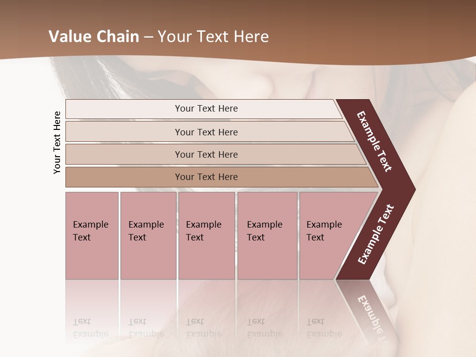 Picture Of Happy Mother With Baby Over White PowerPoint Template