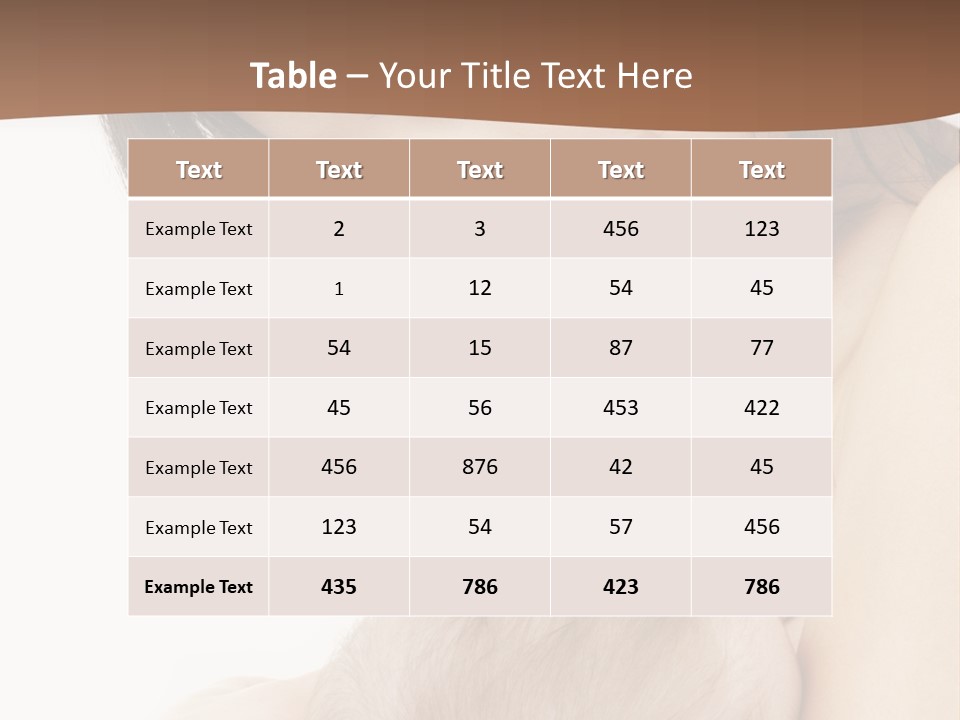 Picture Of Happy Mother With Baby Over White PowerPoint Template