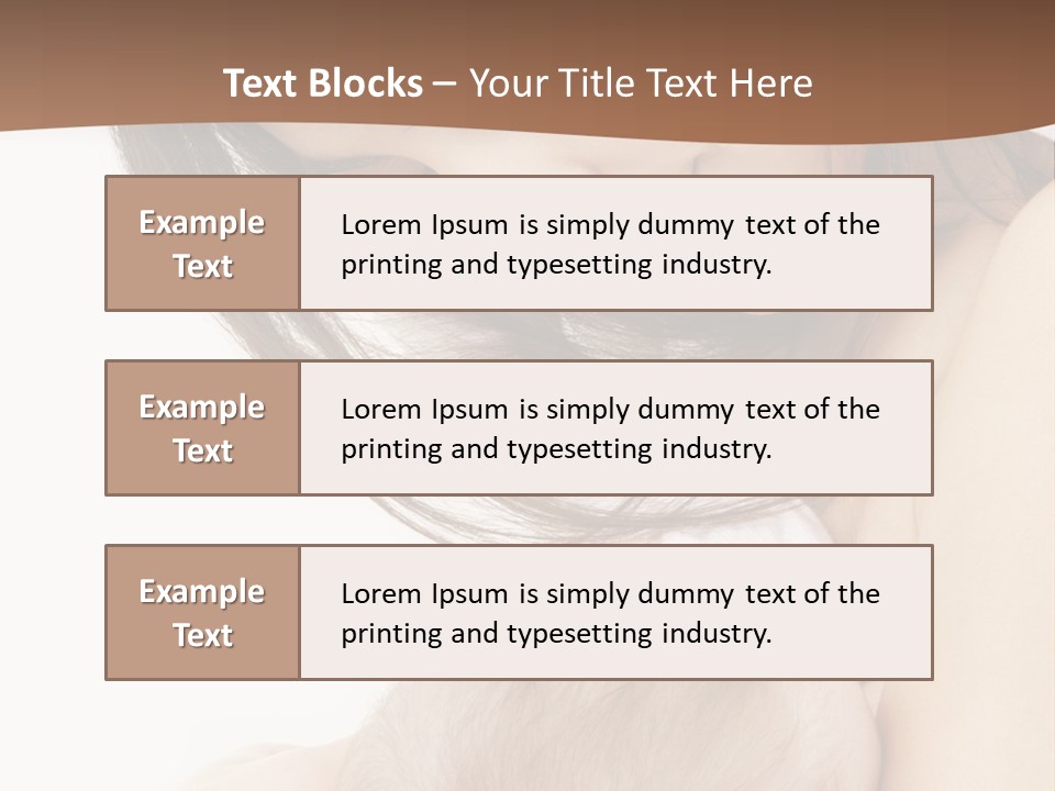 Picture Of Happy Mother With Baby Over White PowerPoint Template