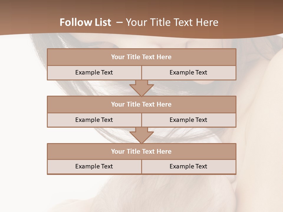 Picture Of Happy Mother With Baby Over White PowerPoint Template