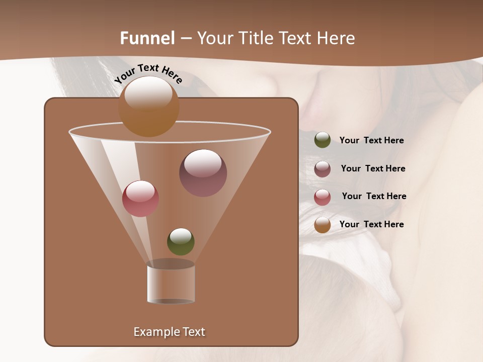 Picture Of Happy Mother With Baby Over White PowerPoint Template