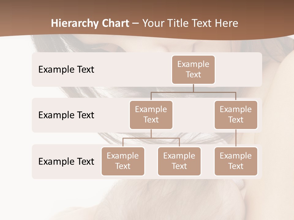 Picture Of Happy Mother With Baby Over White PowerPoint Template