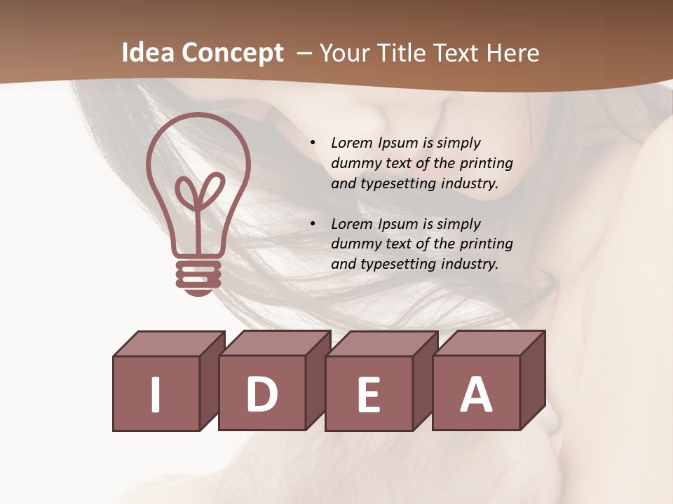 Picture Of Happy Mother With Baby Over White PowerPoint Template